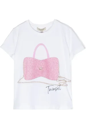 Twin-Set Playera con cuello redondo y estampado gráfico