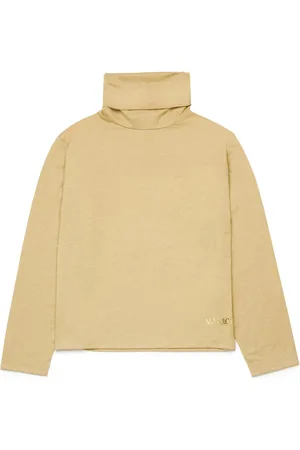 MAX&Co. Kids Top con cuello vuelto y logo estampado