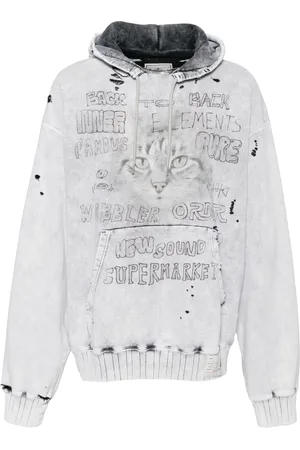 Maison Mihara Yasuhiro Hoodie con efecto blanqueado