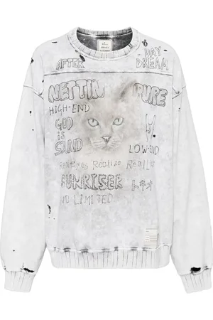 Maison Mihara Yasuhiro Sudadera con efecto blanqueado