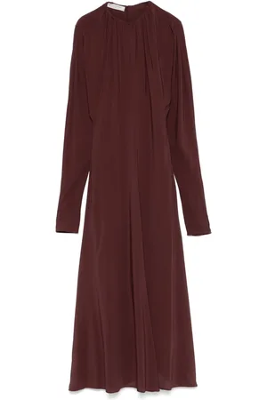 Serafini Vestido midi con diseño pliegues