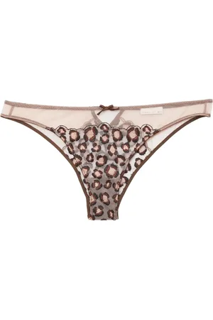 FLEUR DU MAL Calzones con bordado de leopardo