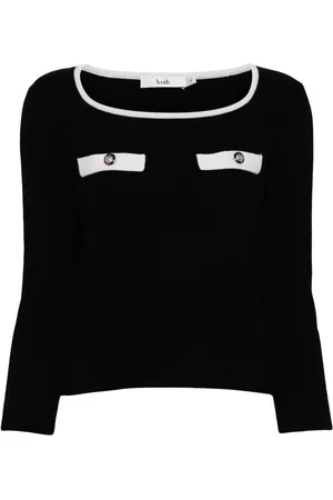 B+AB Top corto con cuello redondo