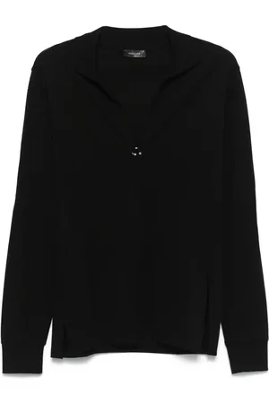 MUGLER Playera tipo polo con perforaciones