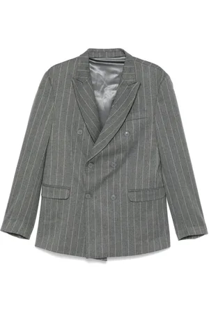 Family First Blazer con doble botonadura y motivo de rayas