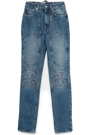 Jean Paul Gaultier Jeans con detalle de agujetas