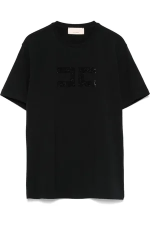 Elisabetta Franchi Playera con logo y detalles