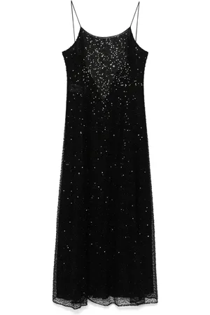 Emporio Armani Vestido largo con bordado con lentejuelas