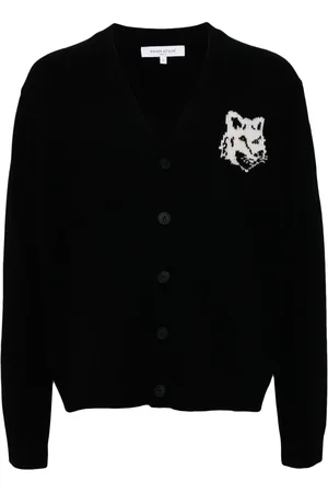Maison Kitsuné Cárdigan con motivo Fox Head en intarsia