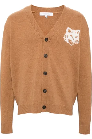 Maison Kitsuné Cárdigan con motivo Fox en intarsia