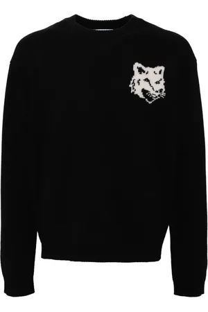 Maison Kitsuné Suéter con motivo Fox Head en intarsia