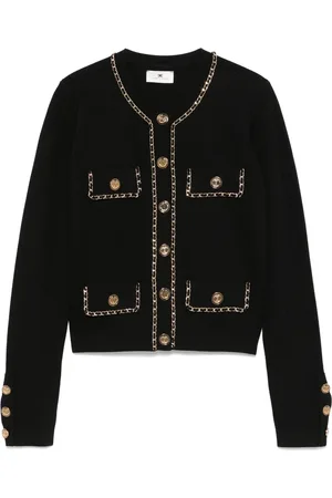 Elisabetta Franchi Chamarra corta con detalle de cadena