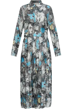 Tory Burch Vestido midi estampado con diseño plisado