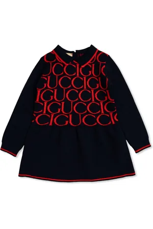 Gucci Vestido con logo en jacquard