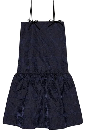 Ganni Vestido midi con motivo en jacquard