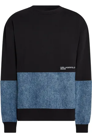 Karl Lagerfeld Sudadera de mezclilla con paneles