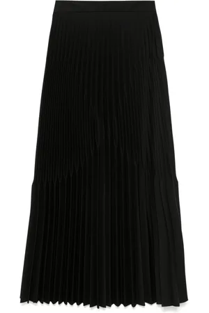 Alberta Ferretti Falda midi con diseño plisado