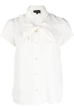 Emporio Armani Camisa manga corta con moño en la cintura