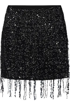 Elisabetta Franchi Falda corta bordada con lentejuelas