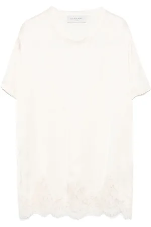 Ermanno Firenze Playera con encaje floral