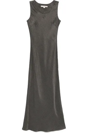 REMAIN Vestido largo con motivo de cuadros