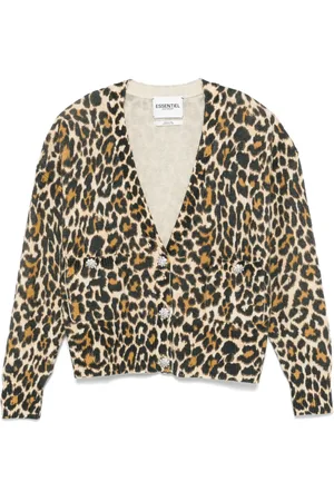 Essentiel Antwerp Cárdigan con estampado de leopardo