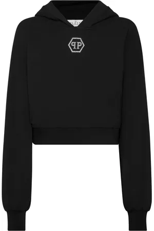 Philipp Plein Hoodie con logo de cristales