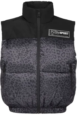 Philipp Plein Chaleco con estampado de leopardo