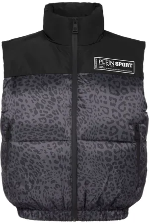 Philipp Plein Chaleco con estampado de leopardo