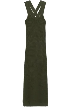 Patou Vestido midi con tiras cruzadas