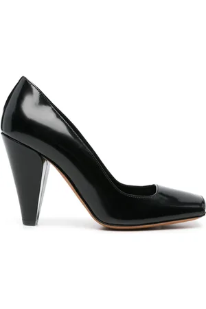 Khaite Zapatillas de charol con tacón de 95mm