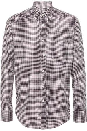 CANALI Camisa con motivo de cuadros gingham