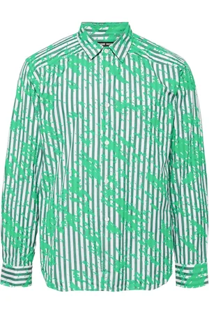 Comme des Garçons Camisa con motivo de salpicaduras de pintura