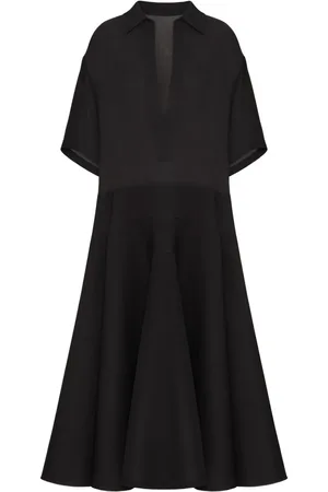 VALENTINO GARAVANI Vestido midi con cuello en V