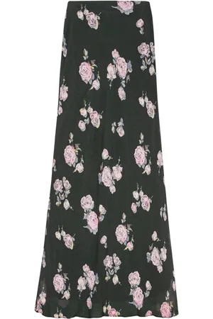 Ganni Falda larga con estampado floral