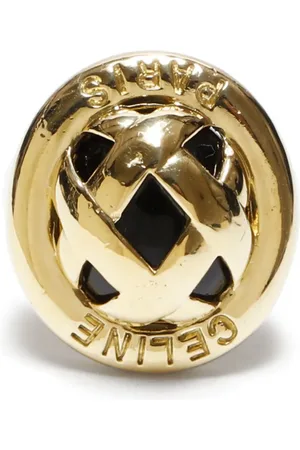 Céline Anillo en oro amarillo de 18kt con logo grabado