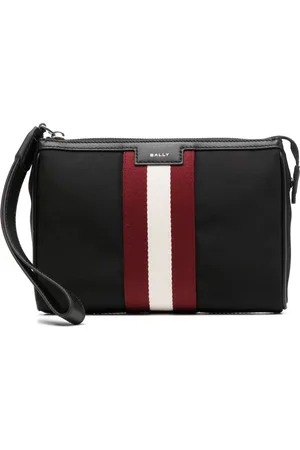 Bally Bolsa de mano con franja del logo