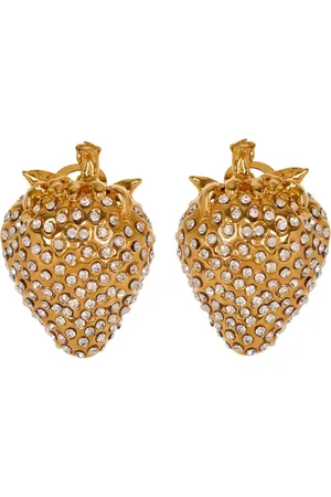 Balmain Aretes con strass y fresas