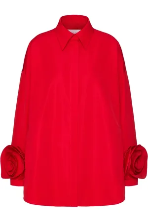 VALENTINO GARAVANI Vestido camisero con aplique floral