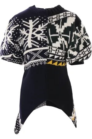 SACAI Suéter con diseño patchwork