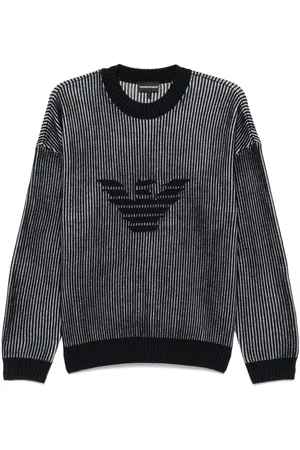 Emporio Armani Suéter estilo pescador con diseño de dos tonos