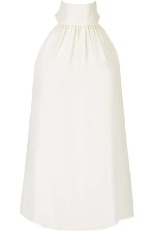 Equipment Top de seda con cuello halter y moño