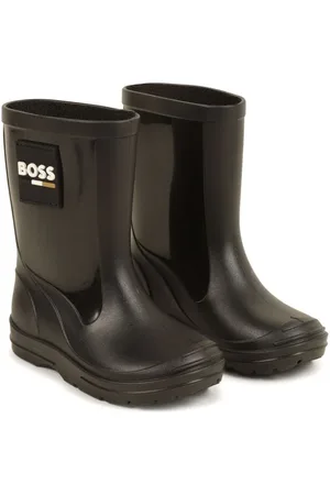 HUGO BOSS Logo-appliqué round-toe wellies