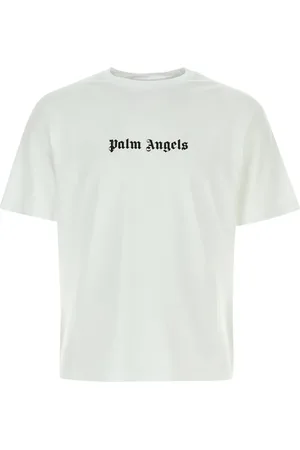Palm Angels Playera con cuello redondo y logo estampado