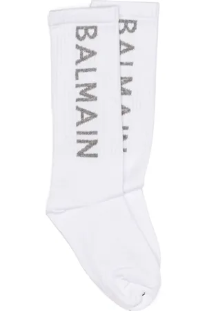 Balmain Calcetines tejidos con logo en intarsia