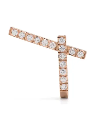 GOLD Arete Single Dada en oro rosa de 18kt con diamante