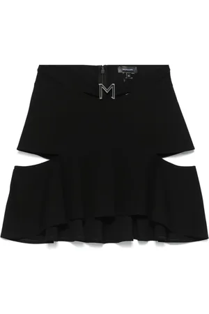 MUGLER Falda corta con placa M