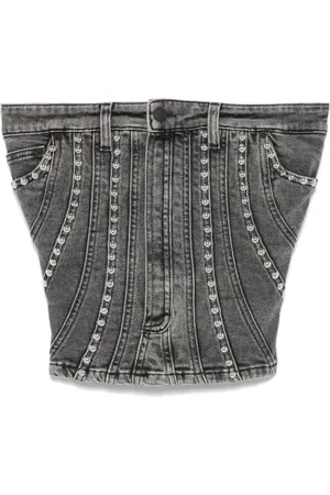 MUGLER Bustier de mezclilla