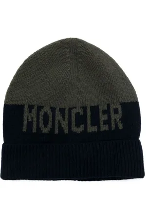 Moncler Gorro tejido con logo de intarsia