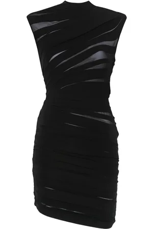 MUGLER Vestido corto con diseño fruncido